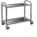 Тележка сервировочная 2-х ярусная 700х400х700 (750х400х835) (710х410х810), нерж. кт670