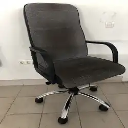 Кресло руководителя серое ткань Б/У