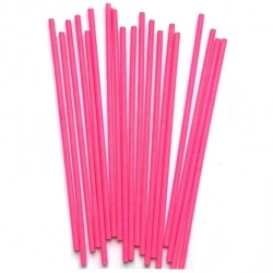 Палочки пластиковые для сахарной ваты розовые (100 шт)