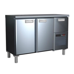 Стол холодильный Полюс Carboma BAR 250 (T57 M2-1 0430-1) корпус нерж, без борта